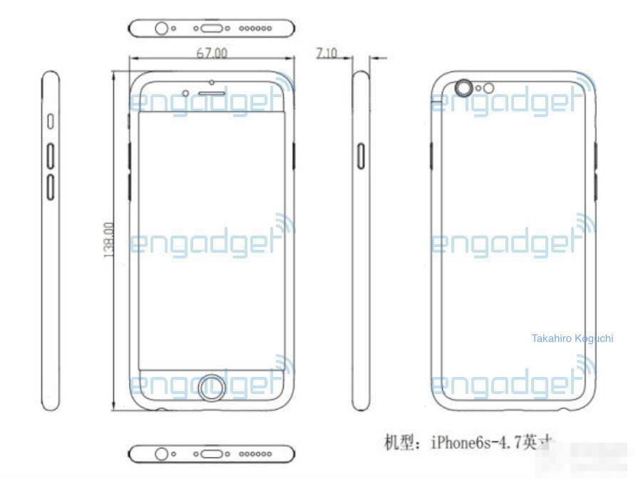 iPhone6sߴͼع iPhone6s˺ͷȻ͹